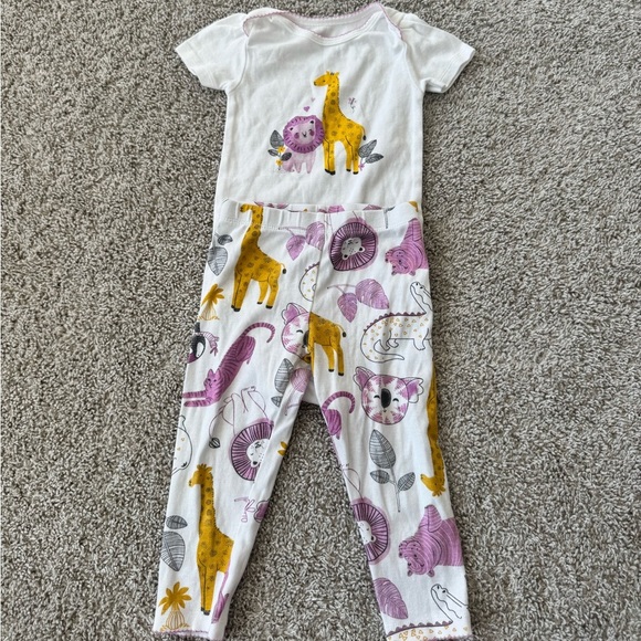 Carter’s Baby Girl 3-Piece Outfit Set - Giraffe & Stripes - Size 24 Months - Picture 3 of 11